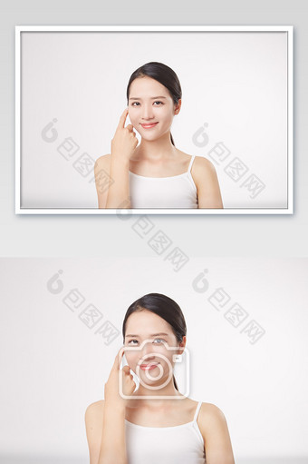 美容护肤保养肌肤水润宣传照图片