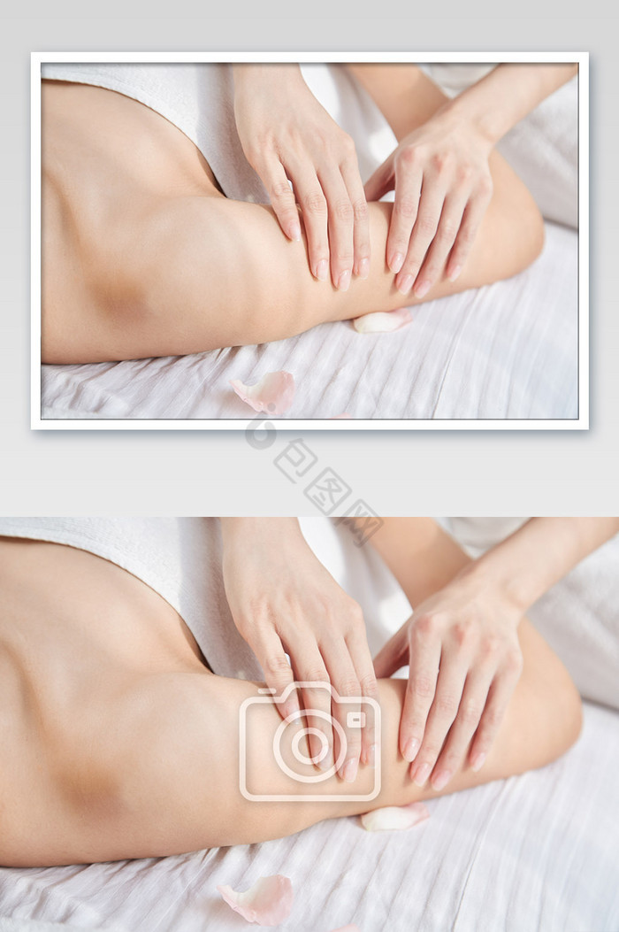 按摩捏手臂养生保健推拿刮痧spa放松图片