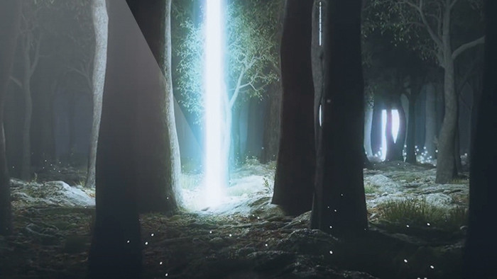 动感森林光束dj音乐背景视频元素