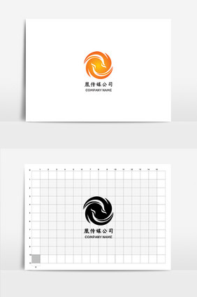 创意时尚凤凰企业LOGO标志