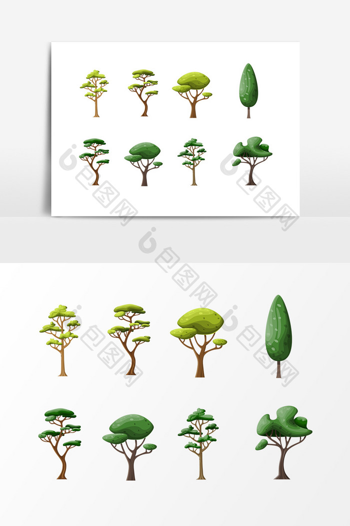 绿色植物大树绿树设计元素