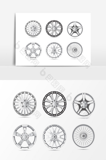 汽车轮胎图案设计素材图片