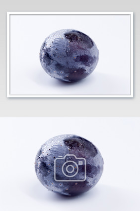 紫黑葡萄横版白色背景特写水果黑提子