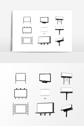 展示板户外广告牌设计素材