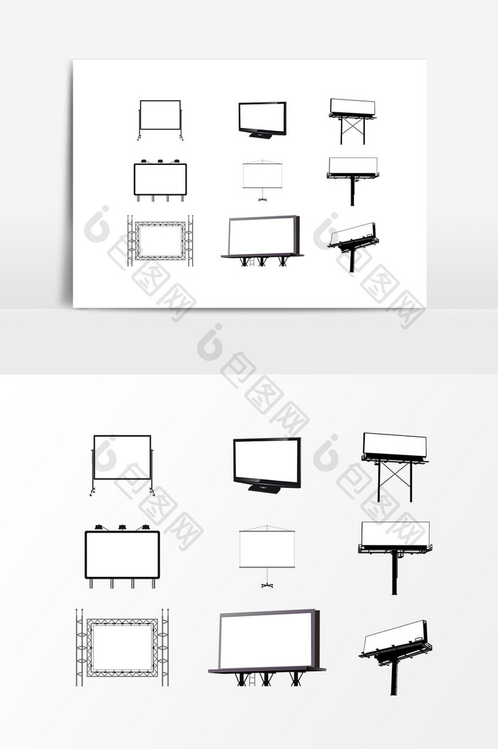 展示板户外广告牌设计素材