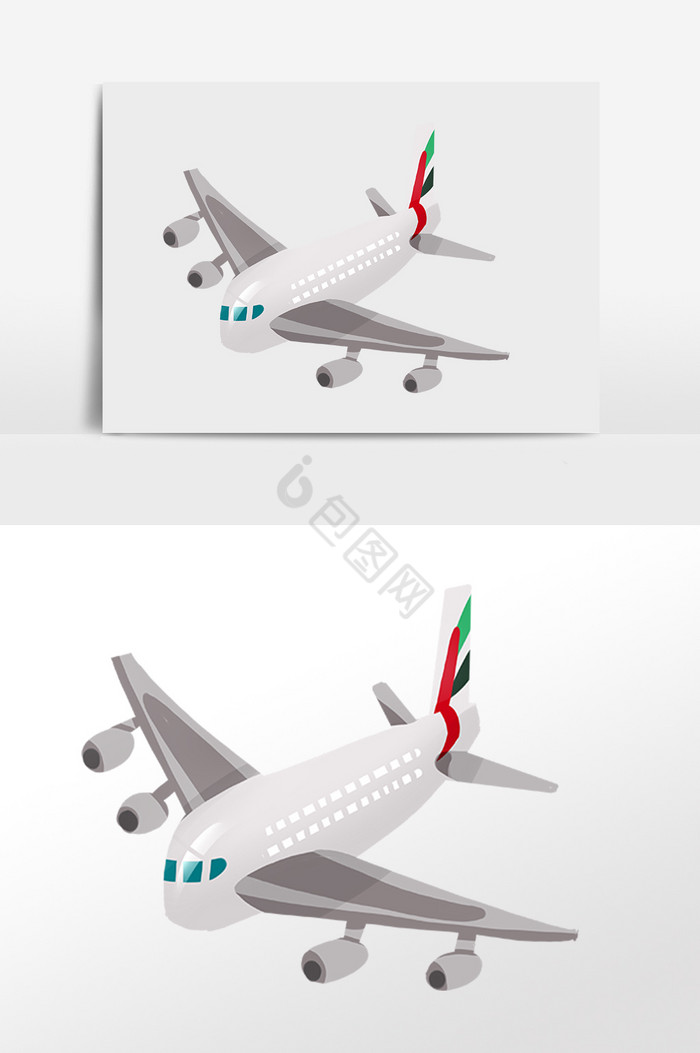 航空交通工具飞机客机插画图片