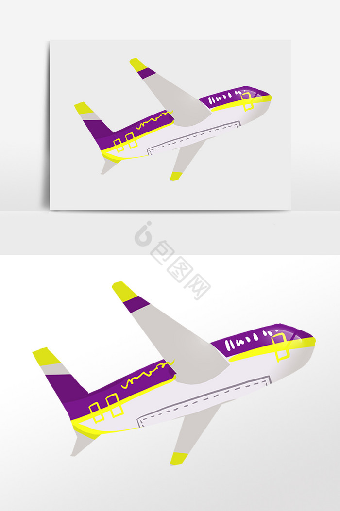 航空交通工具飞翔客机插画图片