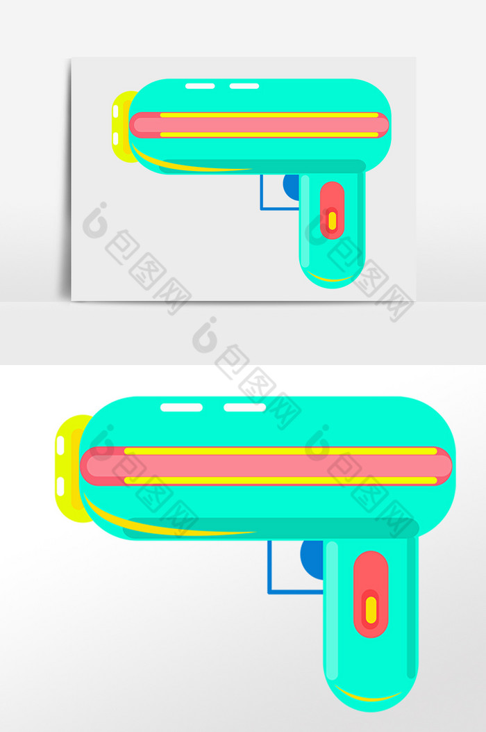 绘儿童玩具水枪插画图片图片