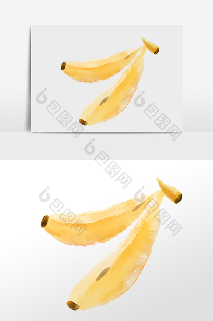夏季新鲜美味水果香蕉插画