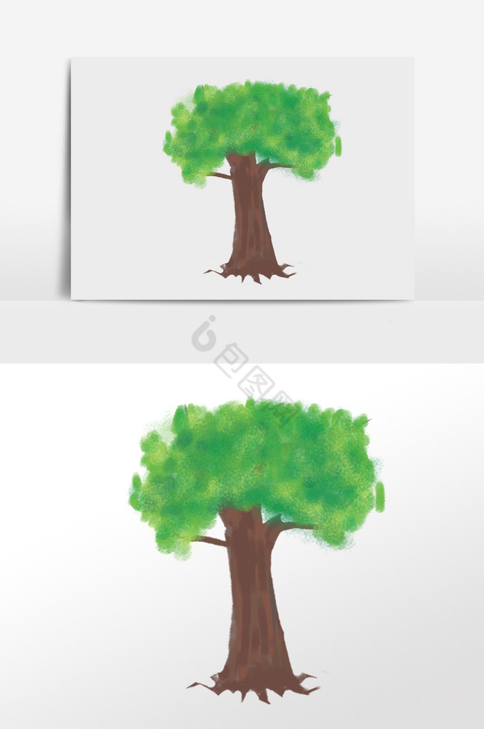 保护环境树木插画图片