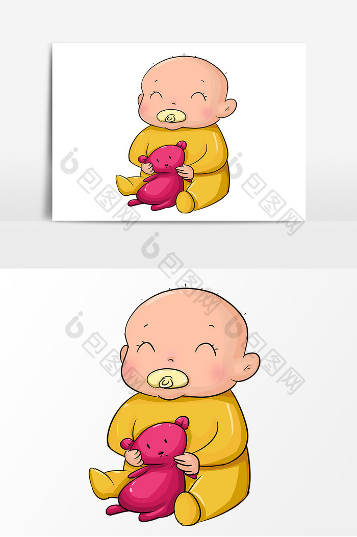 手绘儿童婴儿卡通元素