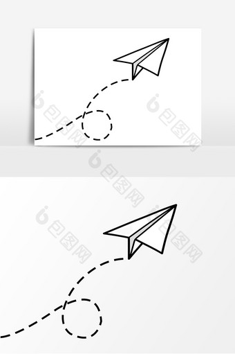 卡通纸飞机效果装饰手绘元素图片