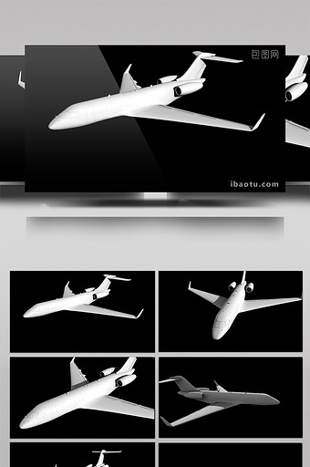 2款飞机质感模型动画背景合成特效元素素材图片