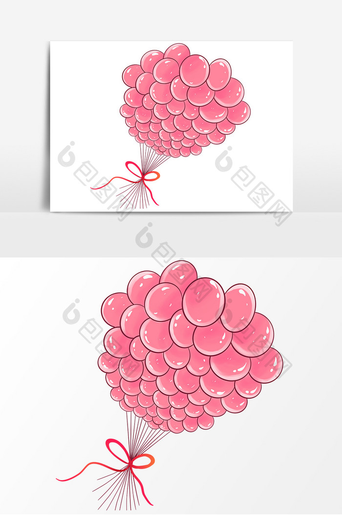 七夕气球手绘形象元素