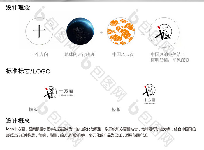 中国风logo十方画