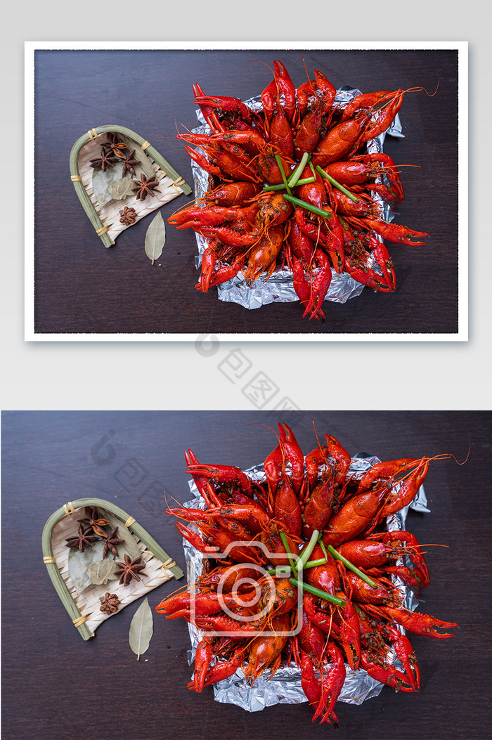 夜宵美食红色激情麻辣小龙虾摄影图图片图片