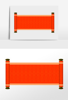 古风卷轴喜报画轴图片