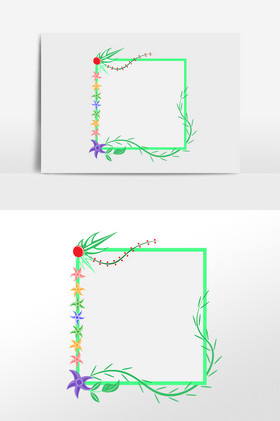 花藤边框插画