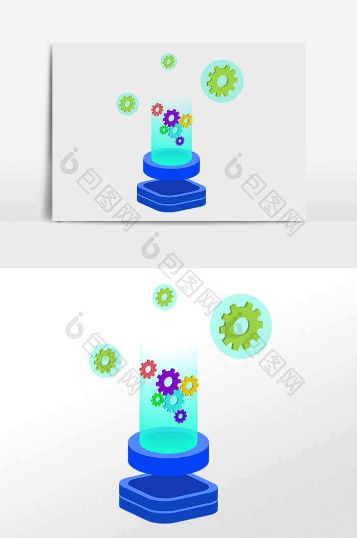 商务科技办公信息插画