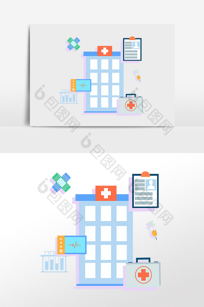 医疗医学医院医疗箱插画图片图片