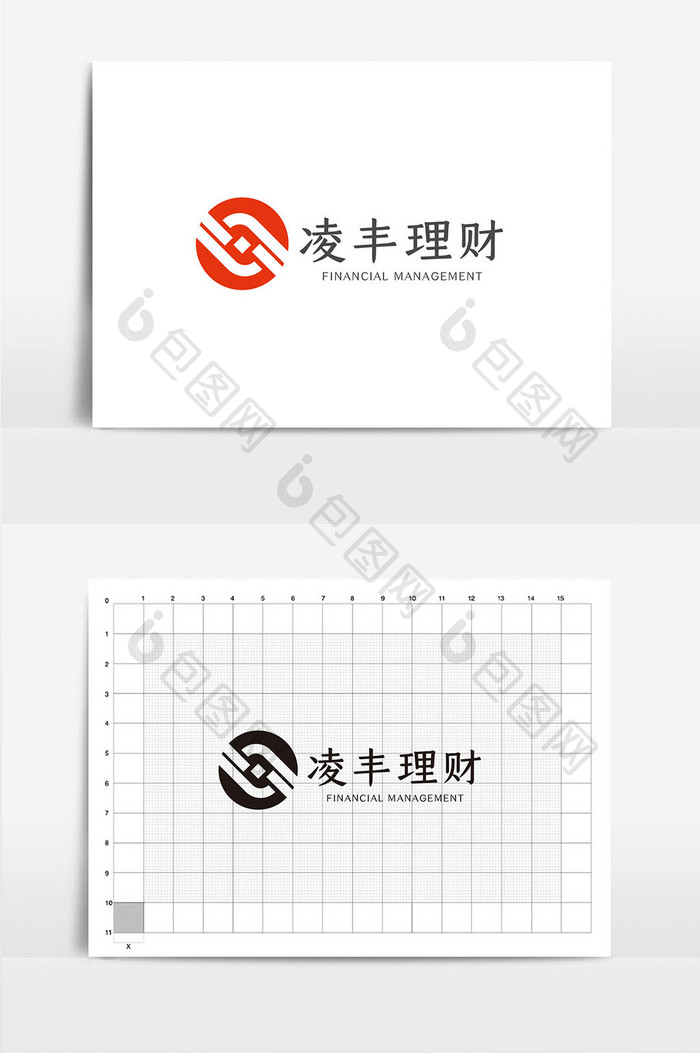 大气高端时尚理财公司logoVI模板