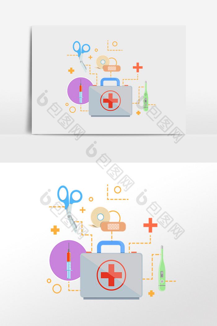 医疗医学医疗箱设备插画图片图片