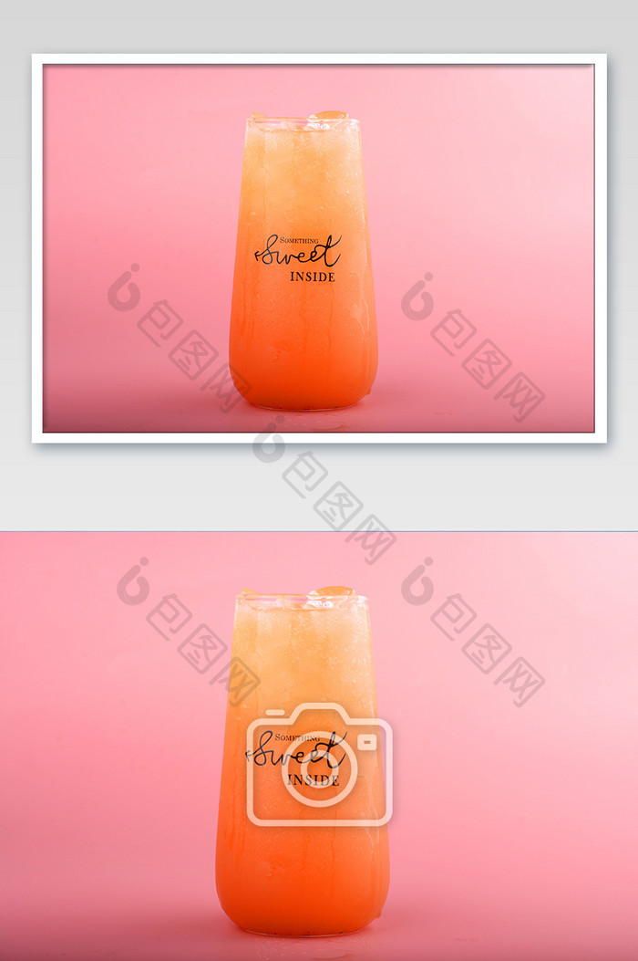 清凉的的柳橙果汁摄影图