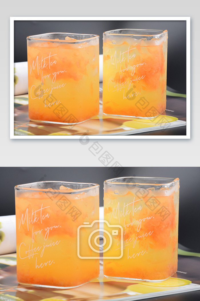 清凉的的南非红西柚果汁摄影图