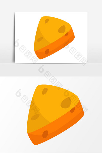 卡通奶酪黄油矢量元素图片