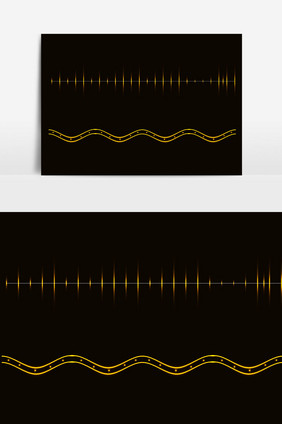 彩色黄色分割线矢量元素