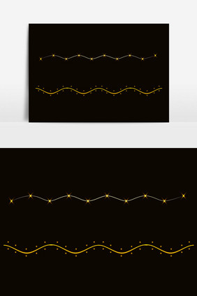 星星黄色分割线矢量元素