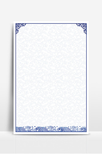 小清新边框青花瓷背景图片下载