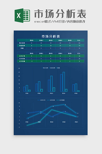 市场分析表Excel模板图片