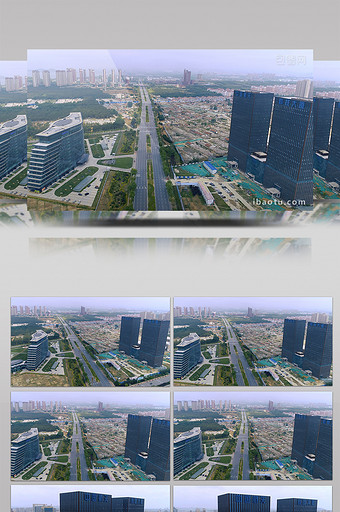 大气航拍高新区航天大厦视频图片