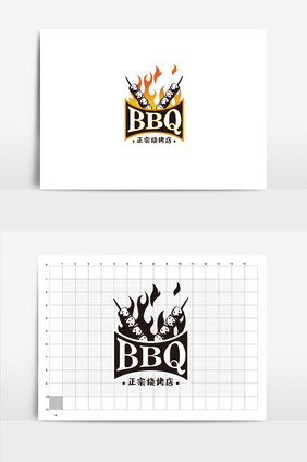 餐饮美食行业VI设计烧烤BBQlogo