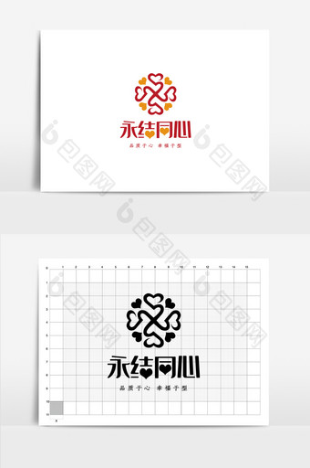 婚庆行业VI标志logo设计结婚logo图片