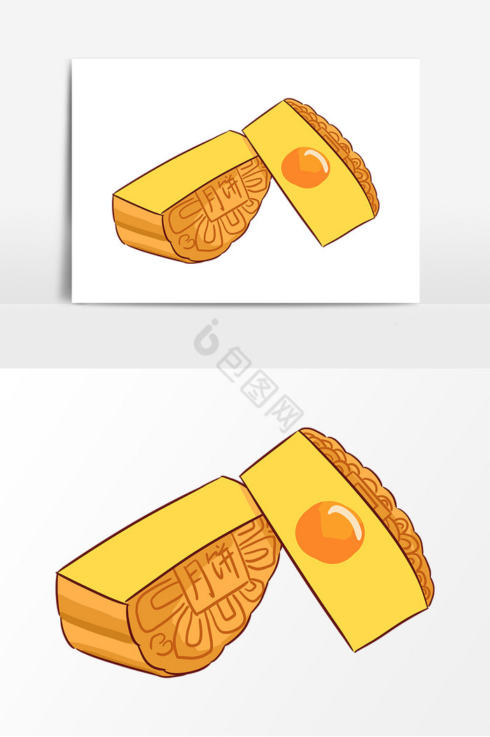 蛋黄月饼形象图片