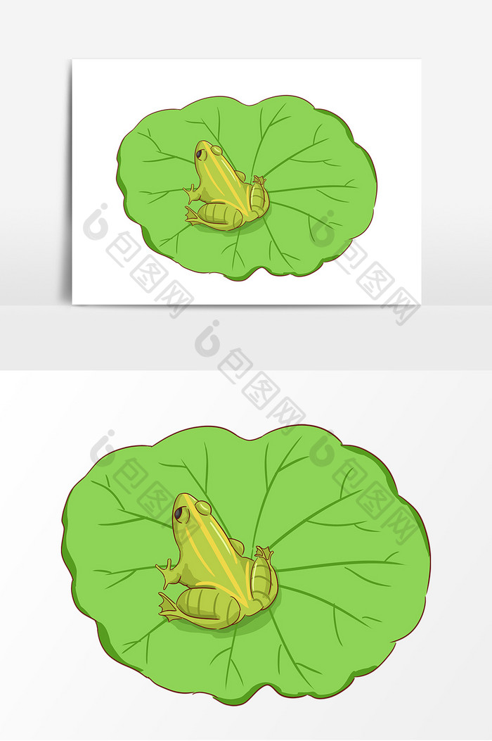 青蛙昆虫手绘卡通形象元素