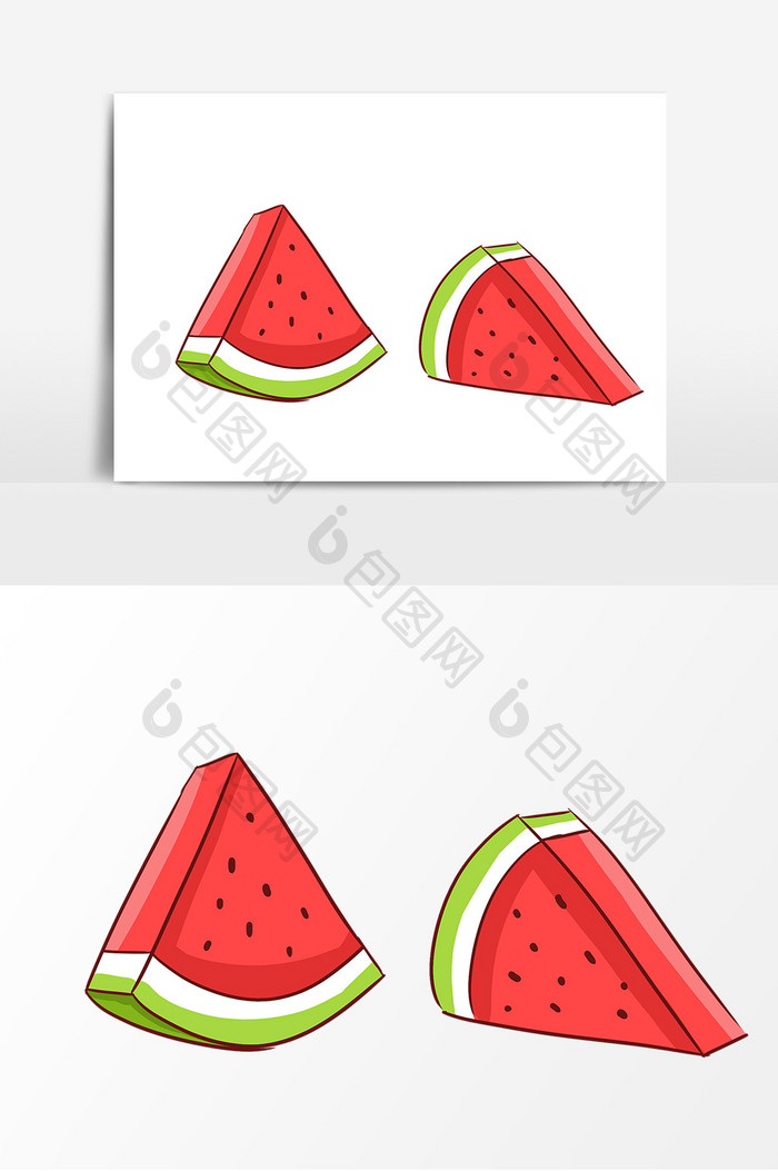 西瓜水果形象元素
