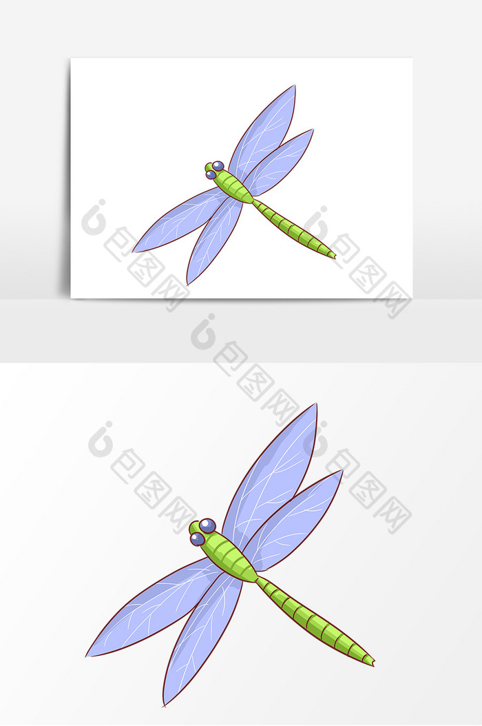 昆虫手绘卡通元素图案
