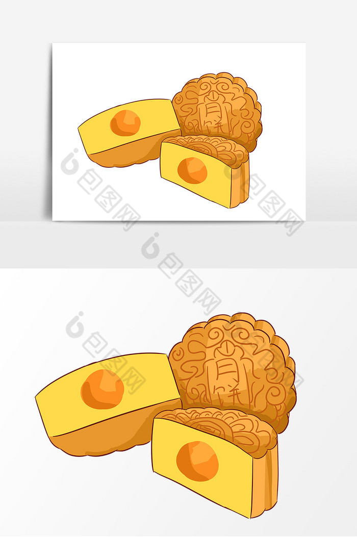 蛋黄月饼形象图片图片