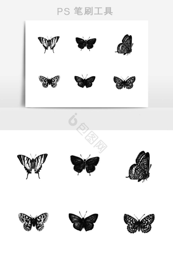 笔刷毛笔昆虫蝴蝶图片