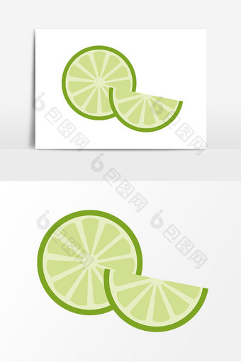 绿色柠檬矢量元素图片