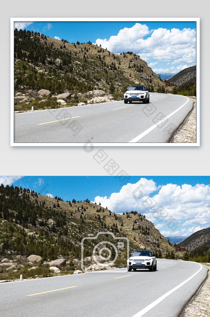 甘孜藏区公路风景摄影图片