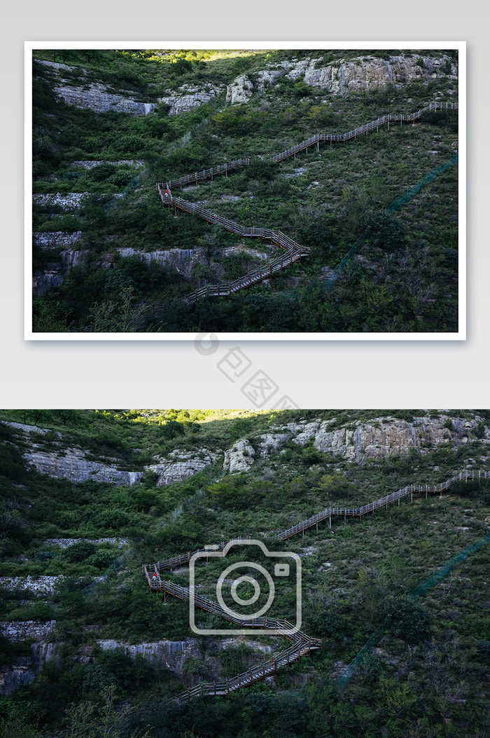夏季旅游度假山区阶梯盘山摄影图