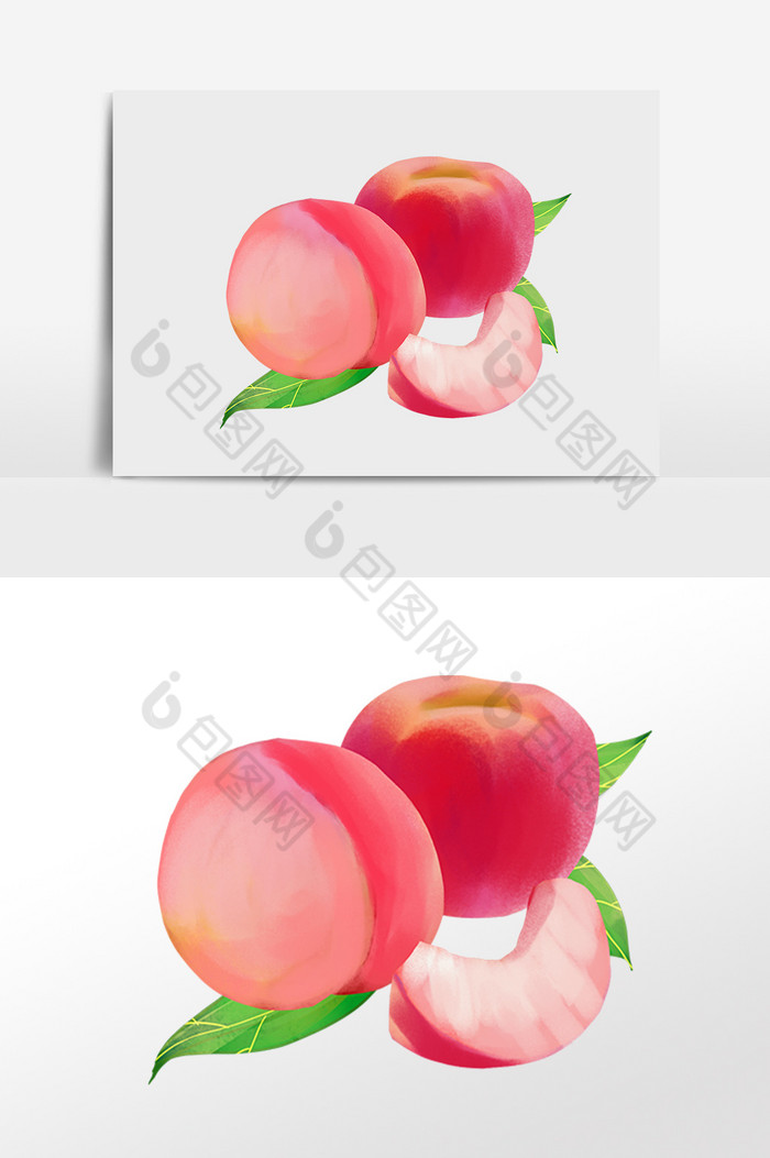 农作物食品桃子插画图片图片