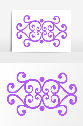 紫色花纹底纹元素