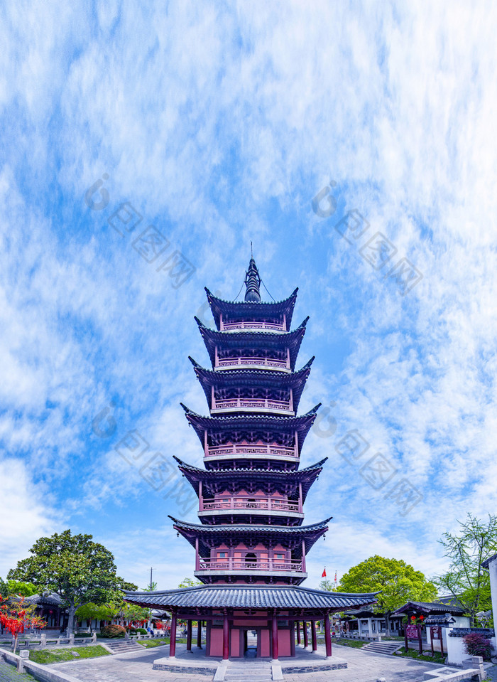 昆山千灯古镇延福禅寺秦峰塔