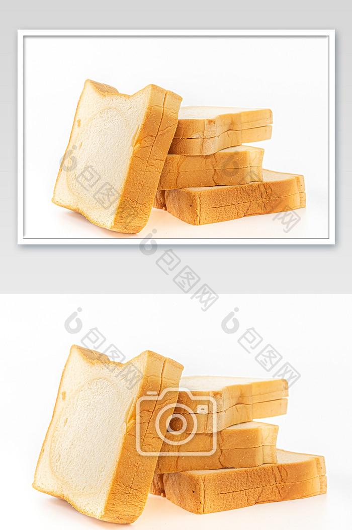 切片面包白色背景图