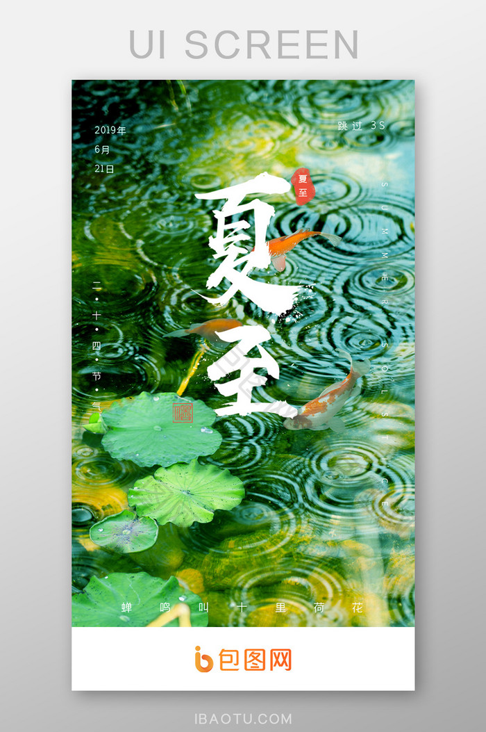 夏至二十四节气中国凤荷塘金鱼app启动